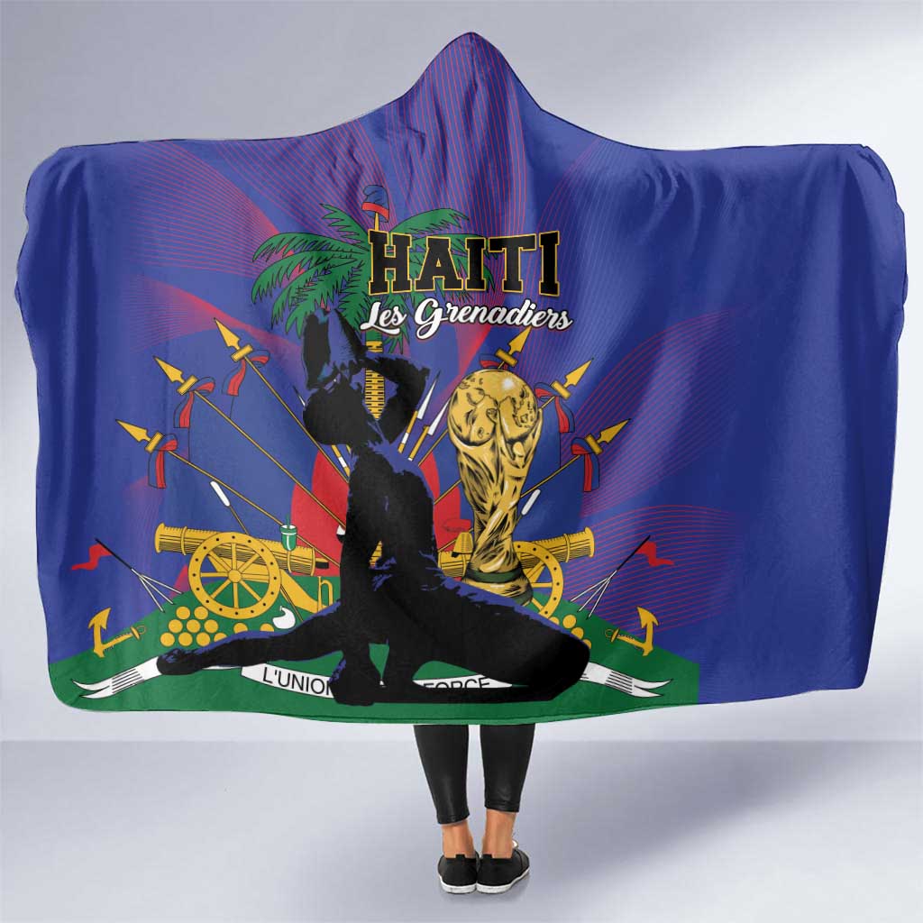 Haiti World Football 2026 Hooded Blanket Go Les Grenadiers - Wonder Print Shop