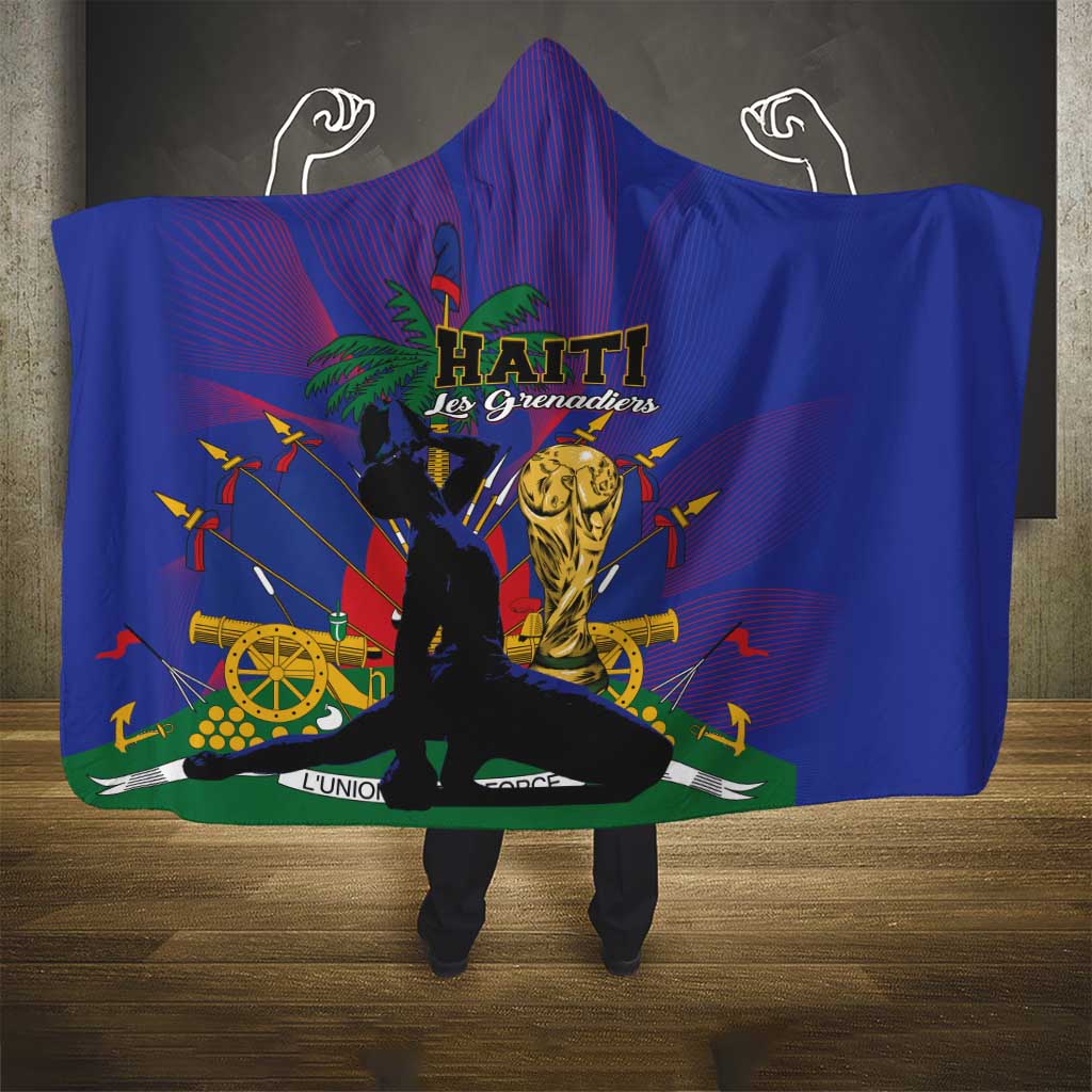 Haiti World Football 2026 Hooded Blanket Go Les Grenadiers - Wonder Print Shop