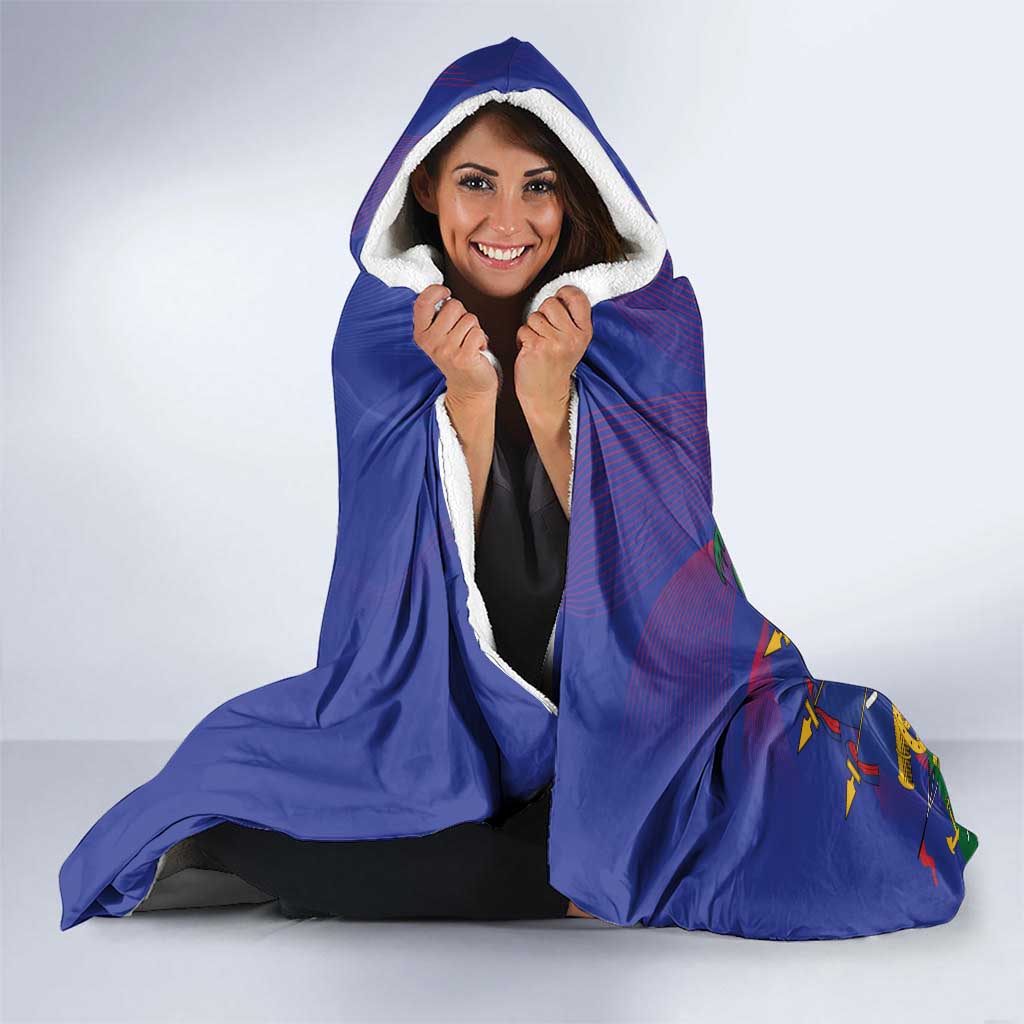 Haiti World Football 2026 Hooded Blanket Go Les Grenadiers - Wonder Print Shop