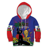 Custom Haiti World Football 2026 Kid Hoodie Go Les Grenadiers - Wonder Print Shop