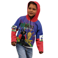 Custom Haiti World Football 2026 Kid Hoodie Go Les Grenadiers - Wonder Print Shop