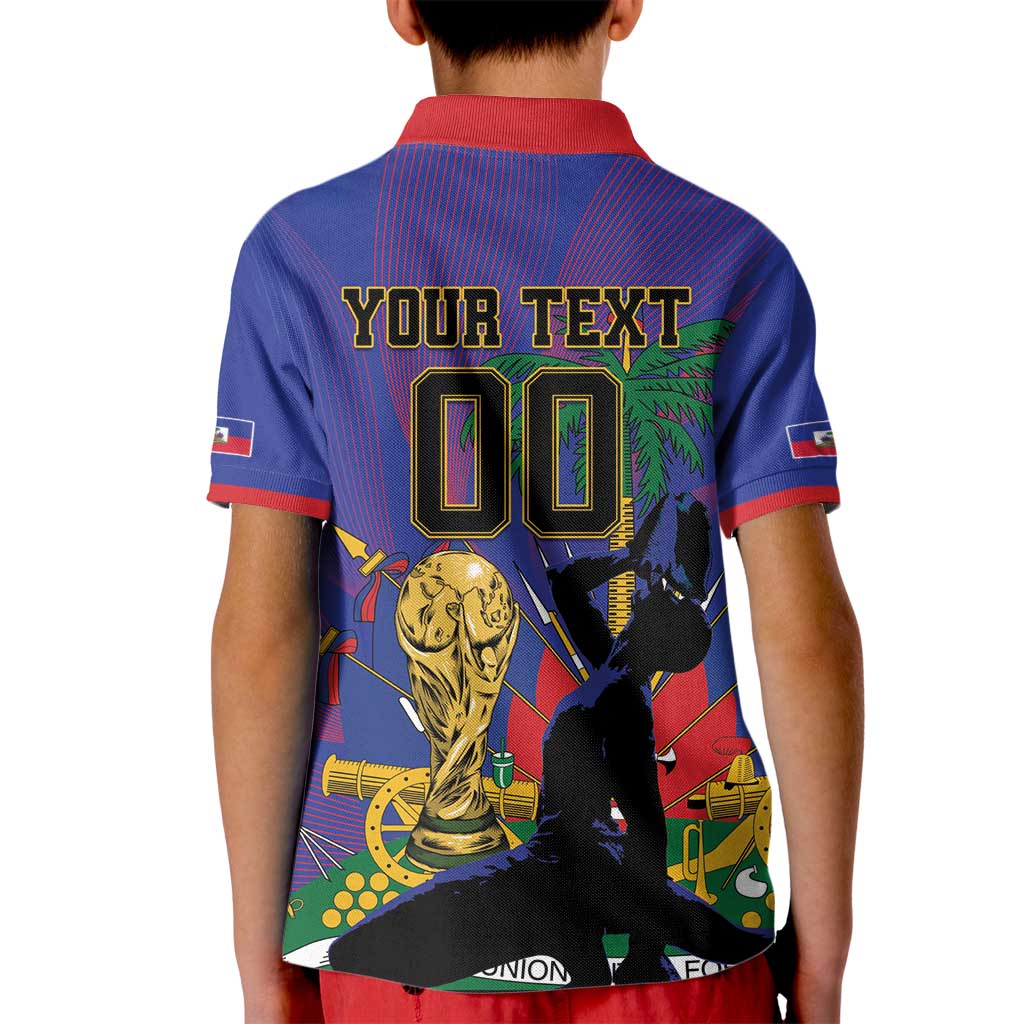 Custom Haiti World Football 2026 Kid Polo Shirt Go Les Grenadiers - Wonder Print Shop