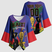 Custom Haiti World Football 2026 Kimono Sleeve Blouse Go Les Grenadiers - Wonder Print Shop