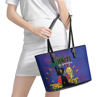 Haiti World Football 2026 Leather Tote Bag Go Les Grenadiers - Wonder Print Shop