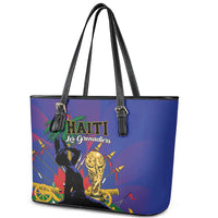 Haiti World Football 2026 Leather Tote Bag Go Les Grenadiers - Wonder Print Shop