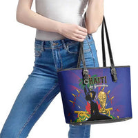 Haiti World Football 2026 Leather Tote Bag Go Les Grenadiers - Wonder Print Shop