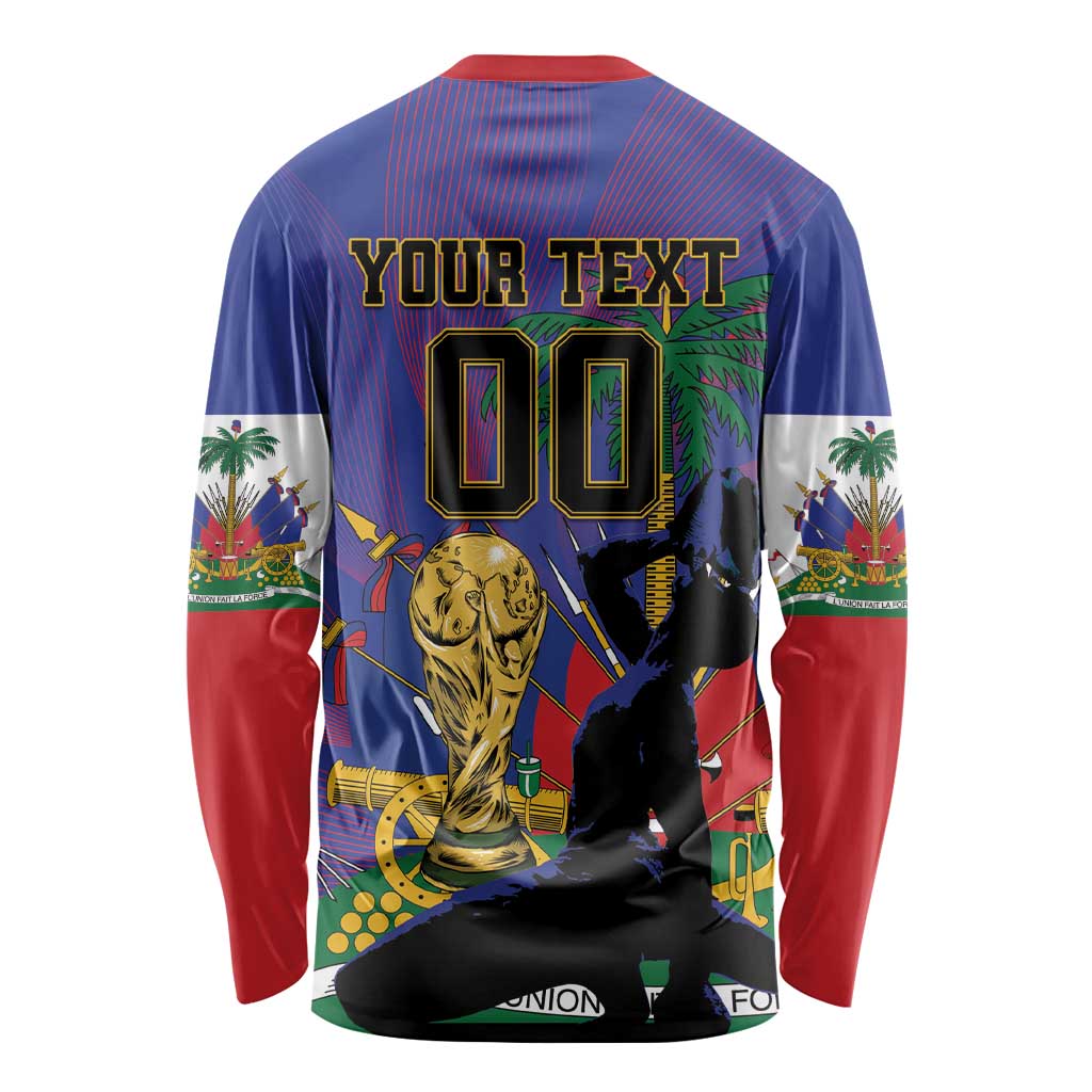 Custom Haiti World Football 2026 Long Sleeve Shirt Go Les Grenadiers - Wonder Print Shop