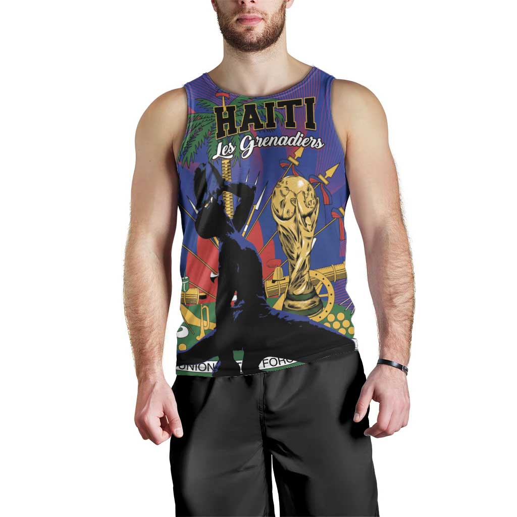 Custom Haiti World Football 2026 Men Tank Top Go Les Grenadiers - Wonder Print Shop