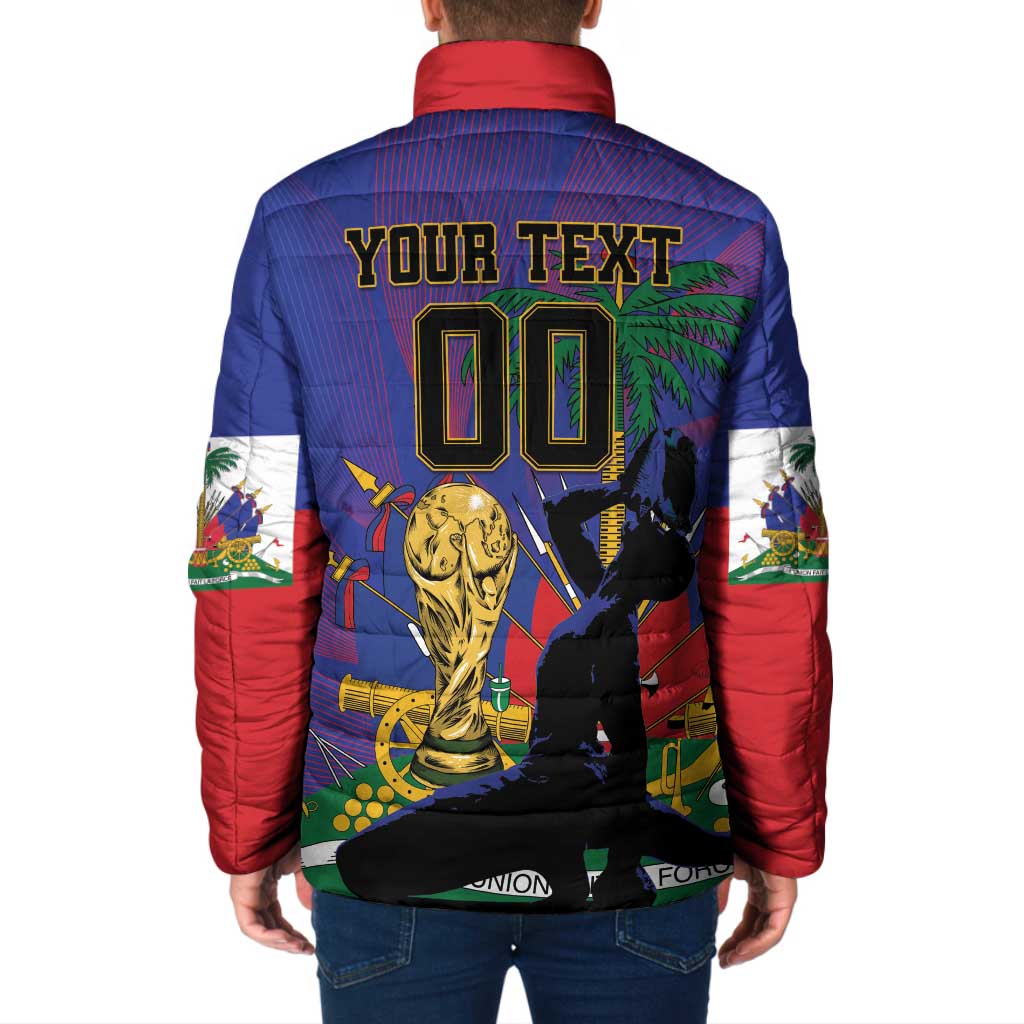 Custom Haiti World Football 2026 Padded Jacket Go Les Grenadiers - Wonder Print Shop