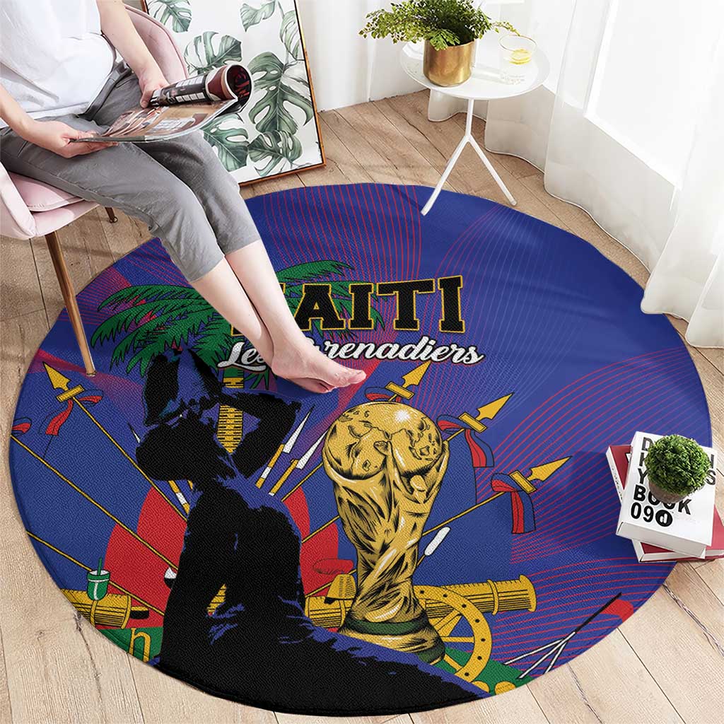 Haiti World Football 2026 Round Carpet Go Les Grenadiers - Wonder Print Shop