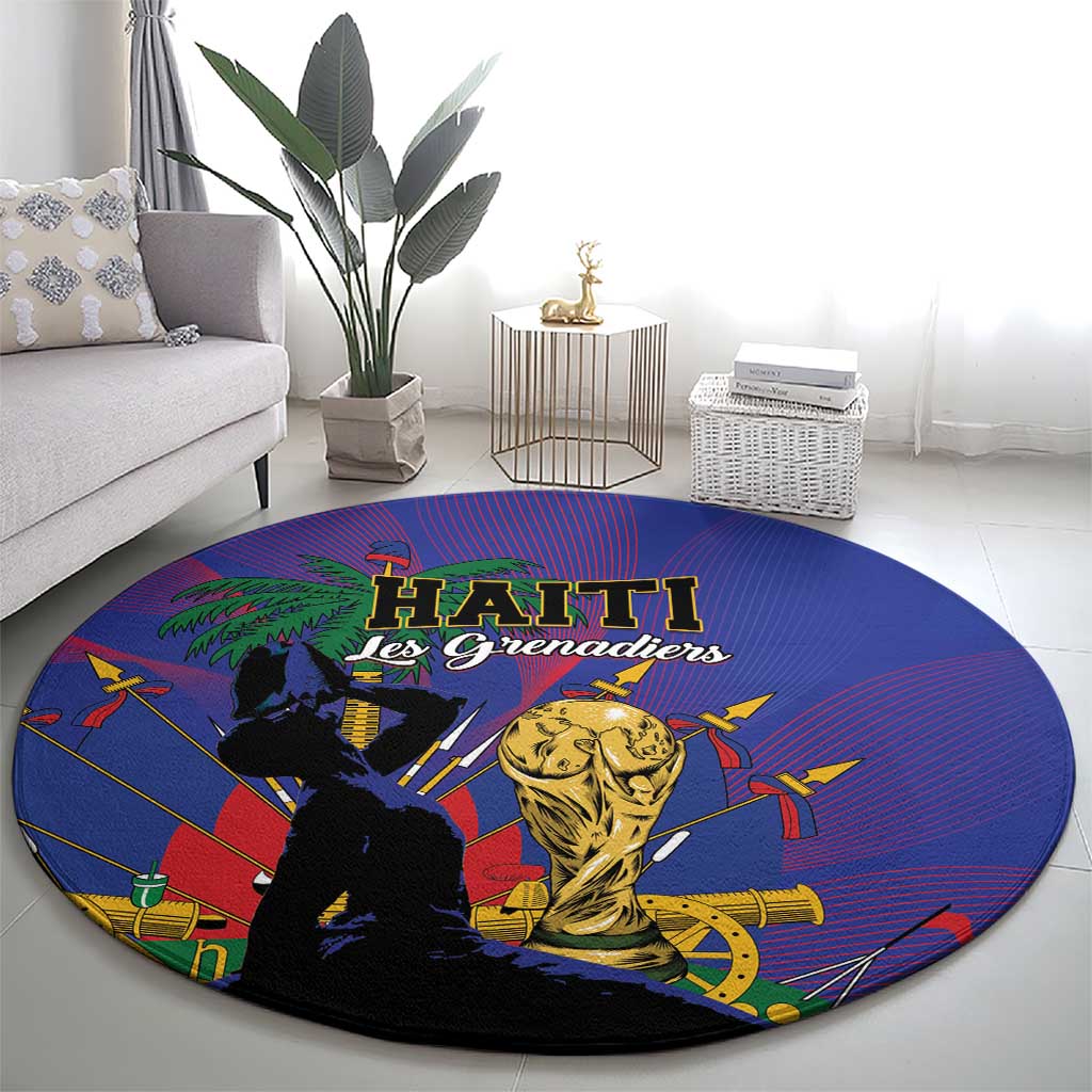 Haiti World Football 2026 Round Carpet Go Les Grenadiers - Wonder Print Shop