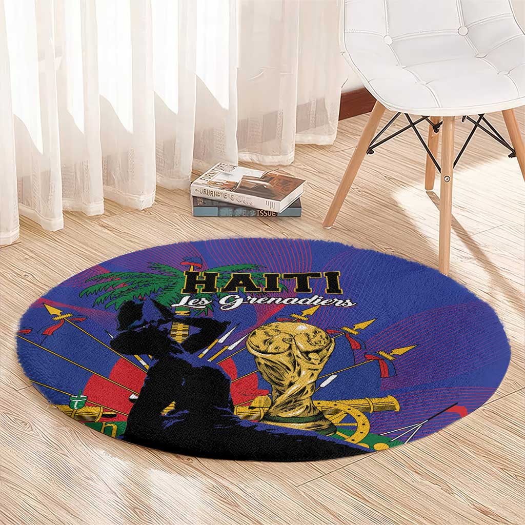 Haiti World Football 2026 Round Carpet Go Les Grenadiers - Wonder Print Shop