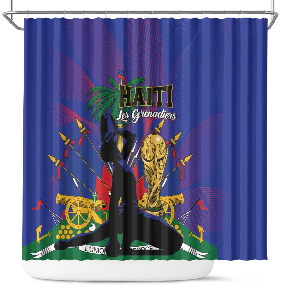 Haiti World Football 2026 Shower Curtain Go Les Grenadiers - Wonder Print Shop