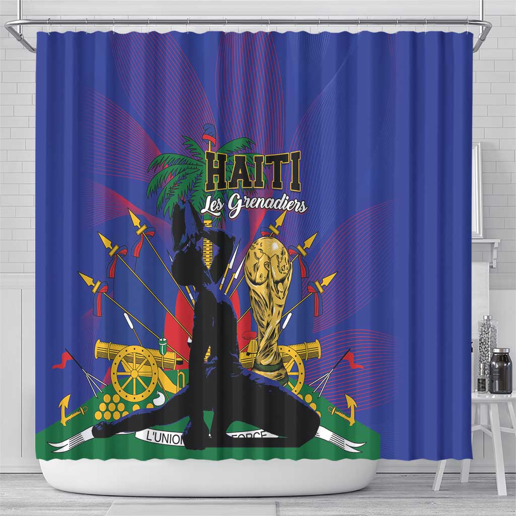 Haiti World Football 2026 Shower Curtain Go Les Grenadiers - Wonder Print Shop