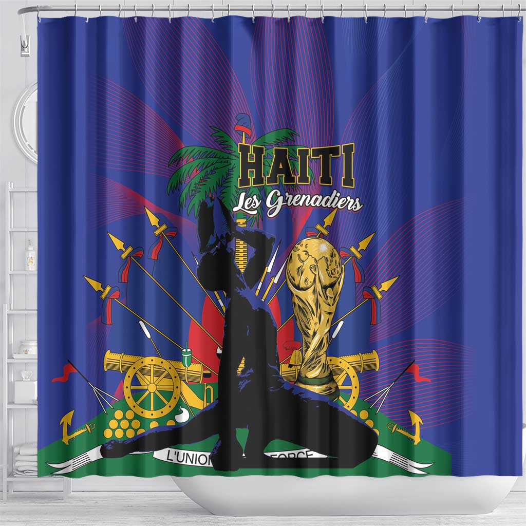 Haiti World Football 2026 Shower Curtain Go Les Grenadiers - Wonder Print Shop