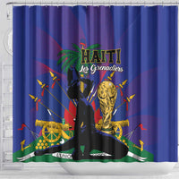 Haiti World Football 2026 Shower Curtain Go Les Grenadiers - Wonder Print Shop