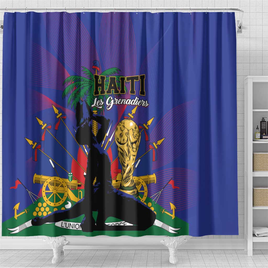 Haiti World Football 2026 Shower Curtain Go Les Grenadiers - Wonder Print Shop
