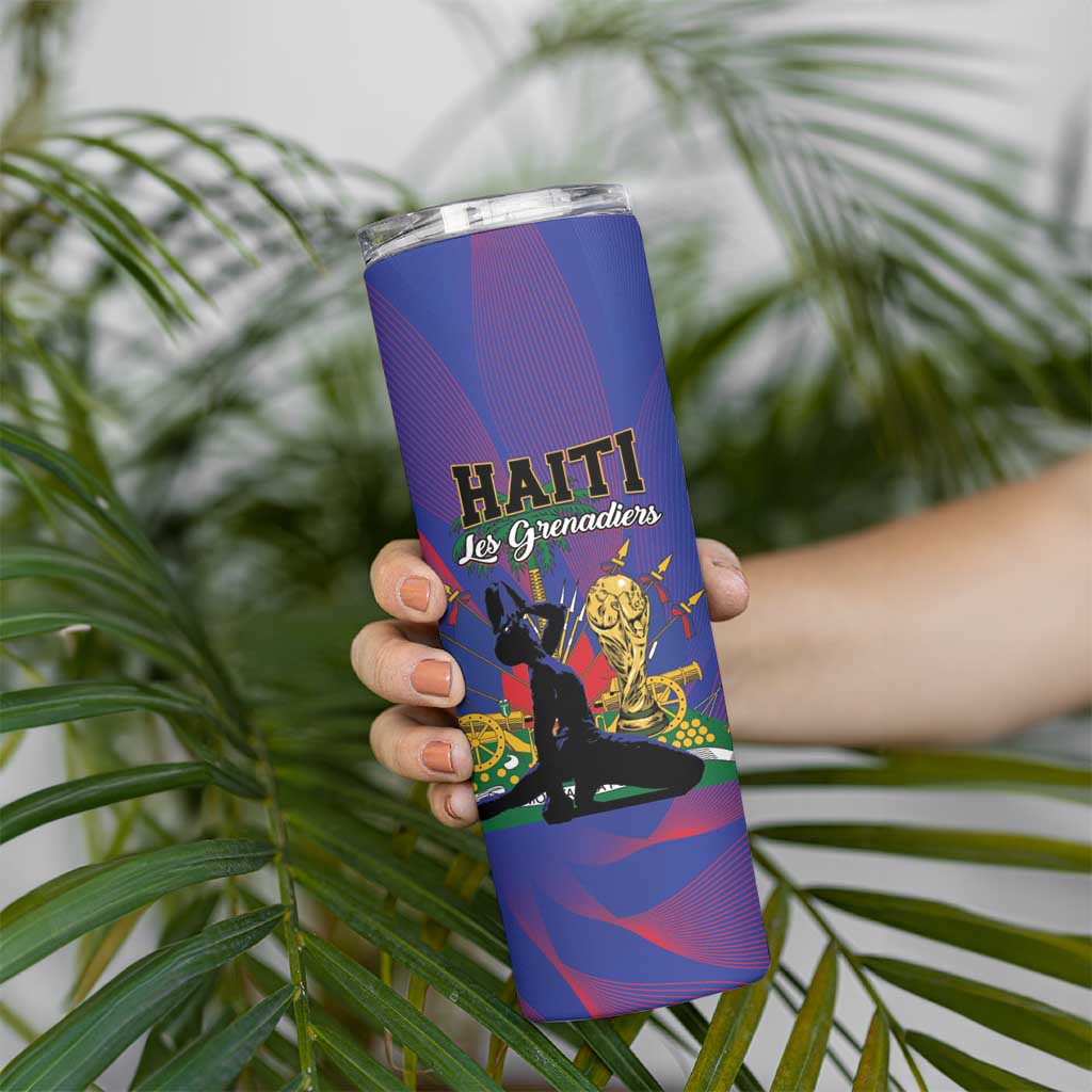 Haiti World Football 2026 Skinny Tumbler Go Les Grenadiers - Wonder Print Shop