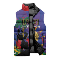 Custom Haiti World Football 2026 Sleeveless Puffer Jacket Go Les Grenadiers - Wonder Print Shop