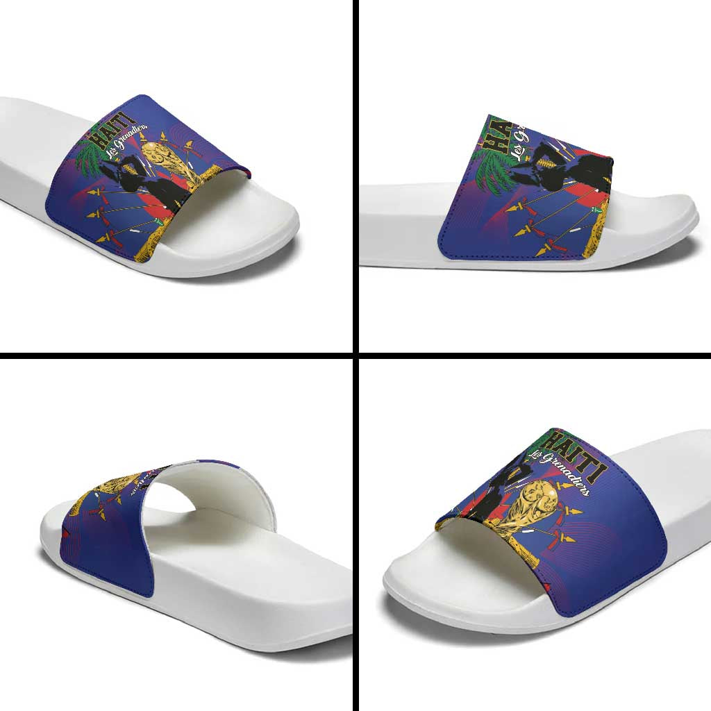 Haiti World Football 2026 Slide Sandals Go Les Grenadiers - Wonder Print Shop