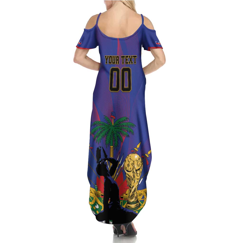Custom Haiti World Football 2026 Summer Maxi Dress Go Les Grenadiers - Wonder Print Shop