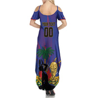 Custom Haiti World Football 2026 Summer Maxi Dress Go Les Grenadiers - Wonder Print Shop