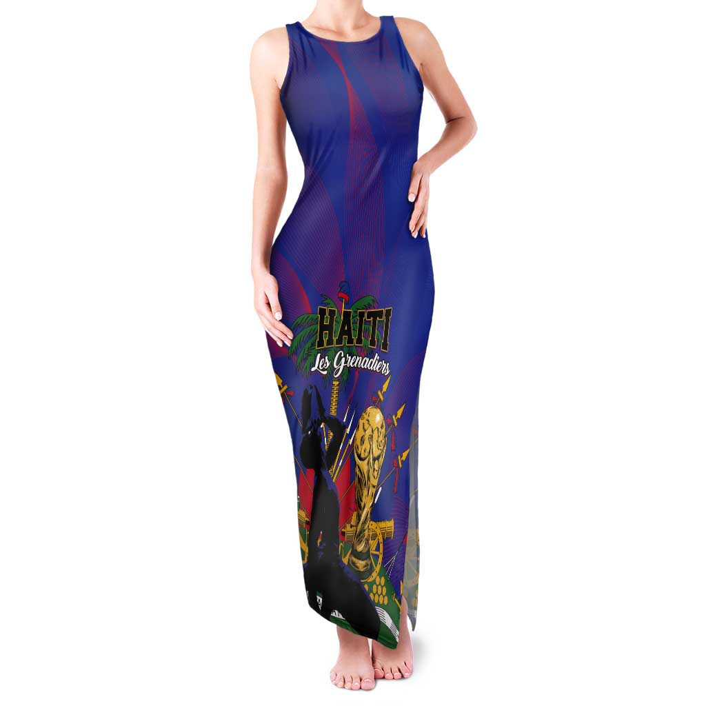 Custom Haiti World Football 2026 Tank Maxi Dress Go Les Grenadiers - Wonder Print Shop