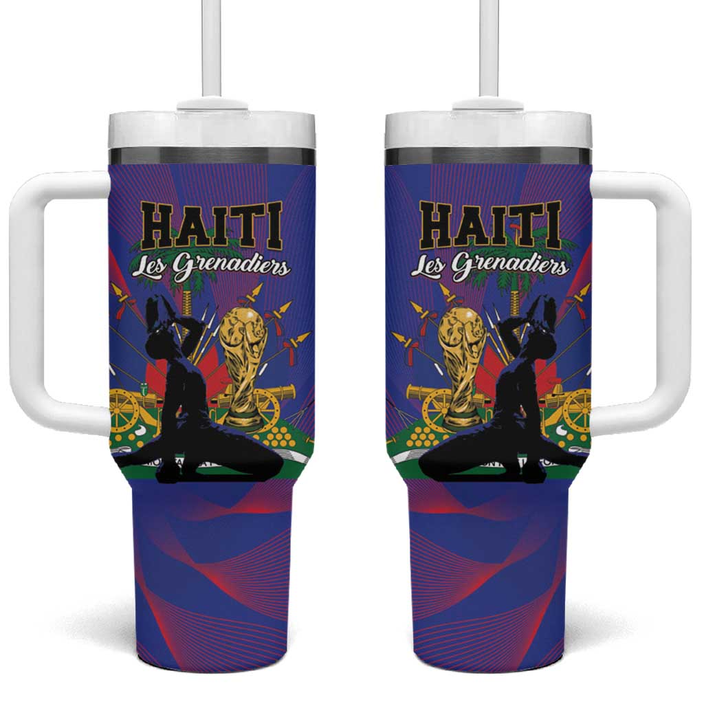 Haiti World Football 2026 Tumbler With Handle Go Les Grenadiers - Wonder Print Shop