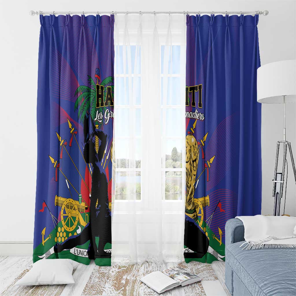 Haiti World Football 2026 Window Curtain Go Les Grenadiers - Wonder Print Shop