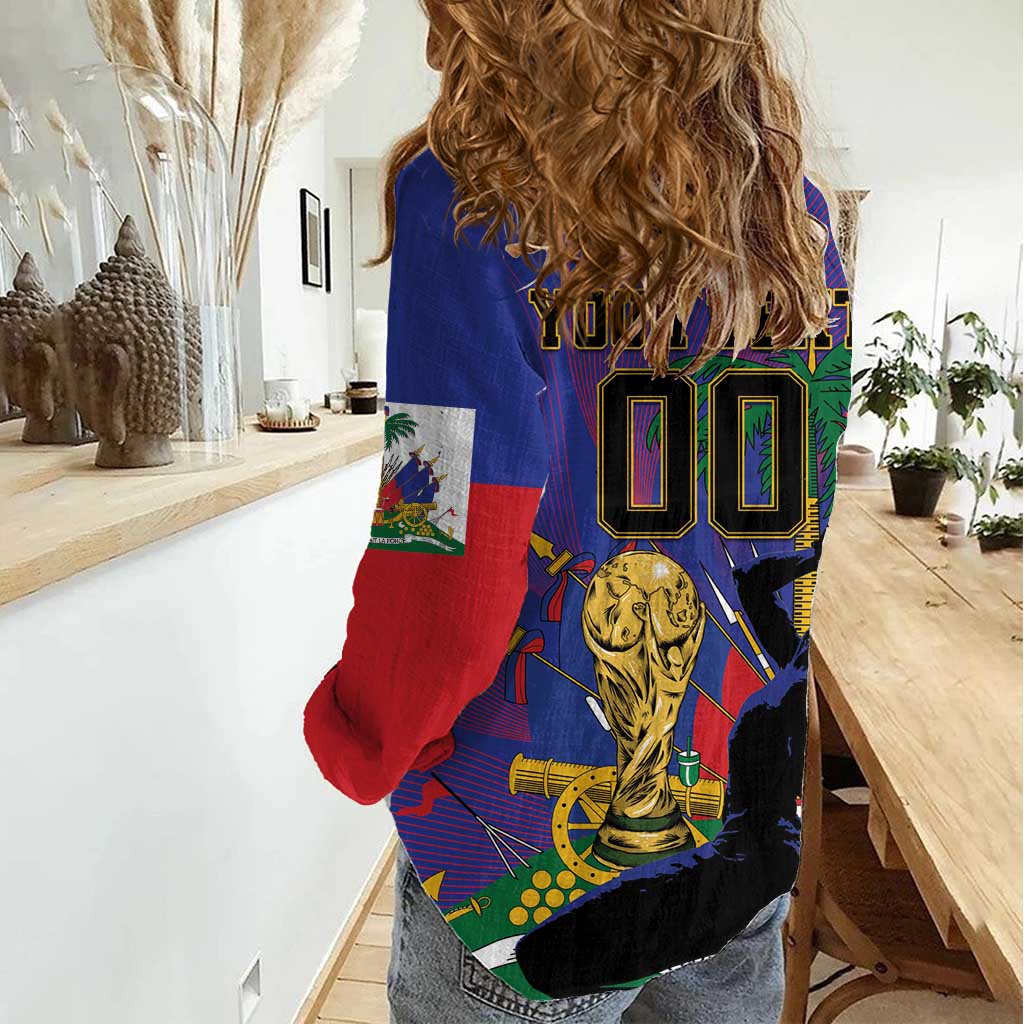 Custom Haiti World Football 2026 Women Casual Shirt Go Les Grenadiers - Wonder Print Shop