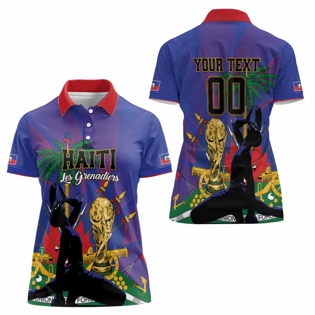 Custom Haiti World Football 2026 Women Polo Shirt Go Les Grenadiers - Wonder Print Shop