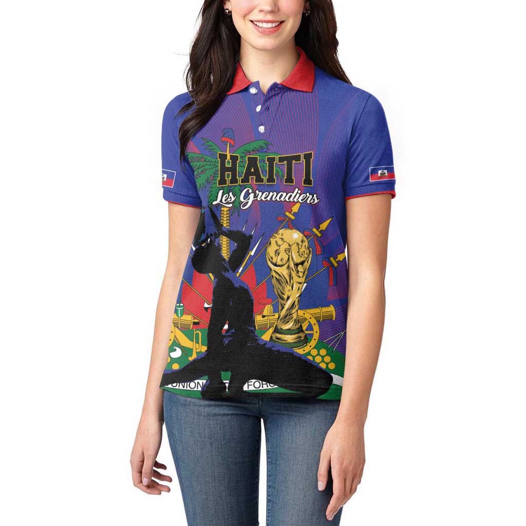 Custom Haiti World Football 2026 Women Polo Shirt Go Les Grenadiers - Wonder Print Shop