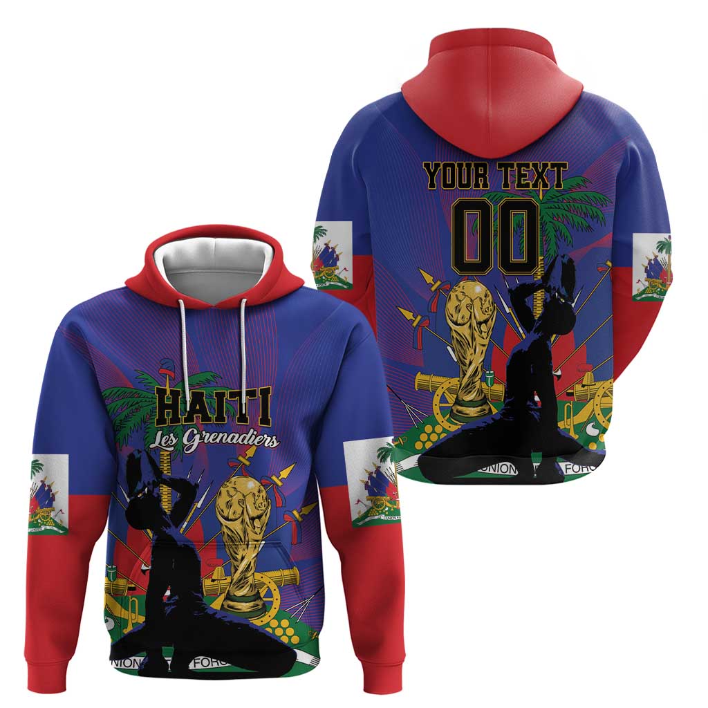 Custom Haiti World Football 2026 Zip Hoodie Go Les Grenadiers - Wonder Print Shop