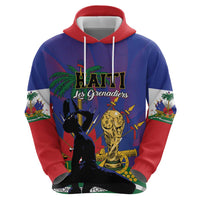 Custom Haiti World Football 2026 Zip Hoodie Go Les Grenadiers - Wonder Print Shop