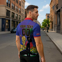 Custom Haiti World Football 2026 Zipper Polo Shirt Go Les Grenadiers - Wonder Print Shop