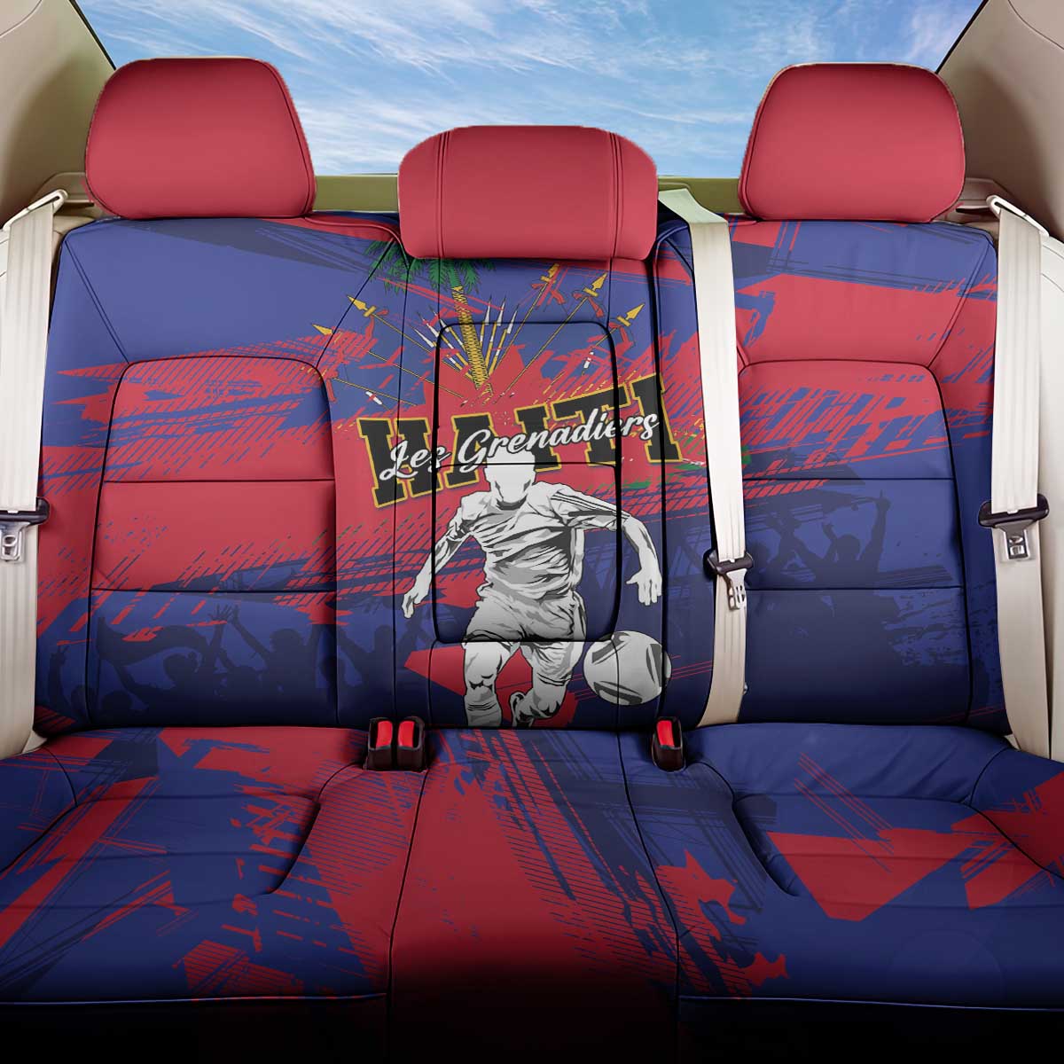 Ekip Foutbol Ayiti 2026 Back Car Seat Cover Haiti Grenadye Alaso - Wonder Print Shop