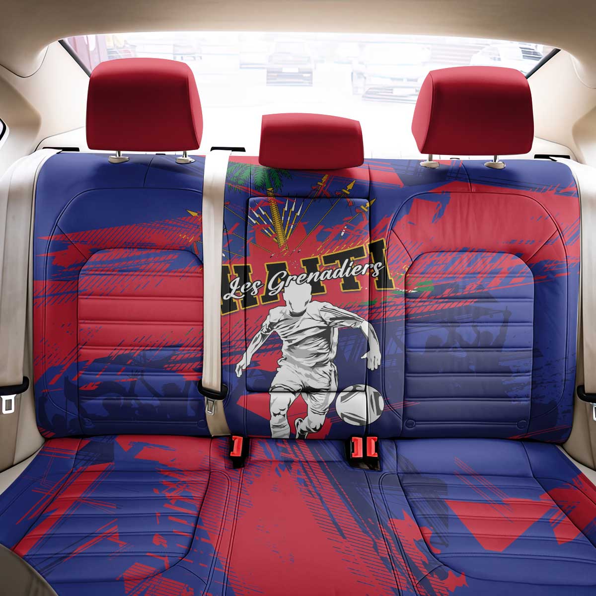 Ekip Foutbol Ayiti 2026 Back Car Seat Cover Haiti Grenadye Alaso - Wonder Print Shop