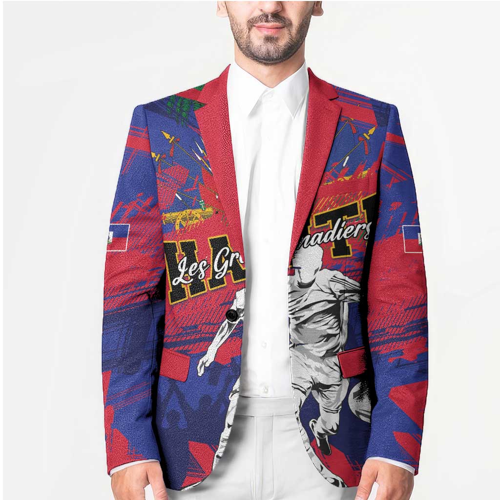 Custom Ekip Foutbol Ayiti 2026 Blazer Haiti Grenadye Alaso - Wonder Print Shop
