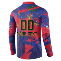 Custom Ekip Foutbol Ayiti 2026 Button Sweatshirt Haiti Grenadye Alaso - Wonder Print Shop