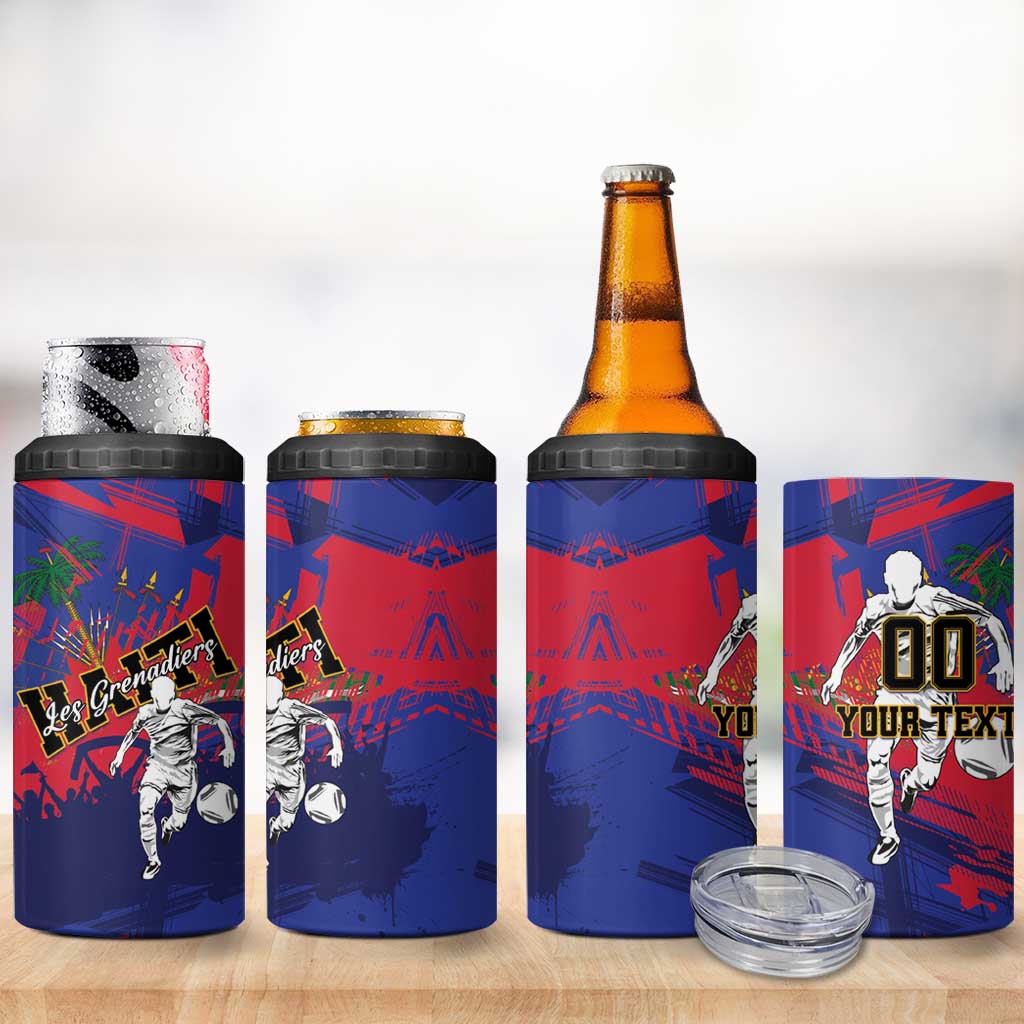 Custom Ekip Foutbol Ayiti 2026 4 in 1 Can Cooler Tumbler Haiti Grenadye Alaso - Wonder Print Shop