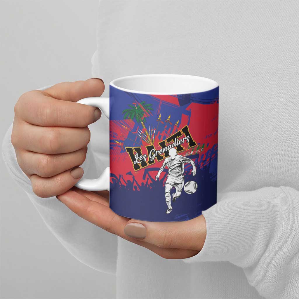 Custom Ekip Foutbol Ayiti 2026 Ceramic Mug Haiti Grenadye Alaso - Wonder Print Shop