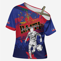 Custom Ekip Foutbol Ayiti 2026 Cross Shoulder Shirt Haiti Grenadye Alaso - Wonder Print Shop