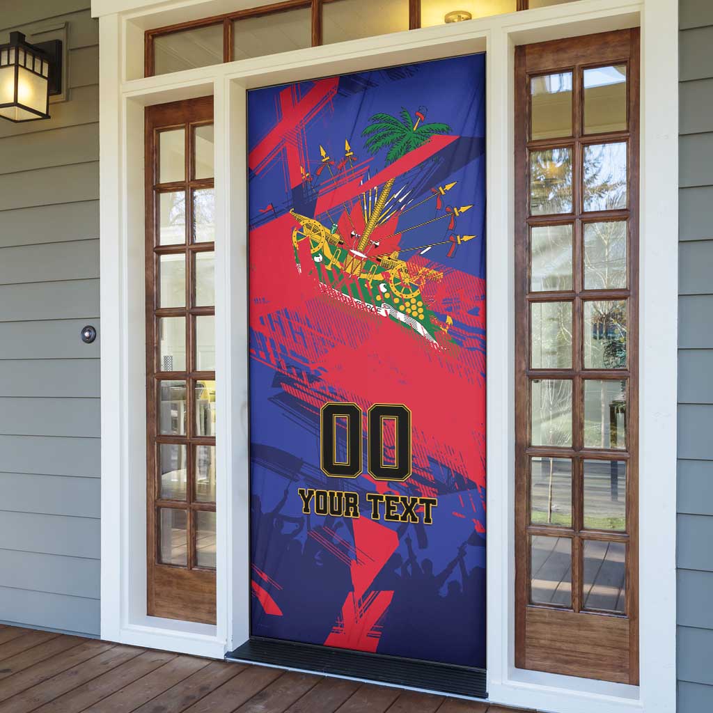 Custom Ekip Foutbol Ayiti 2026 Door Cover Haiti Grenadye Alaso - Wonder Print Shop