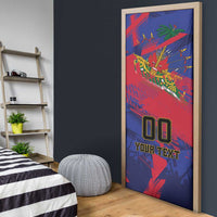 Custom Ekip Foutbol Ayiti 2026 Door Cover Haiti Grenadye Alaso - Wonder Print Shop