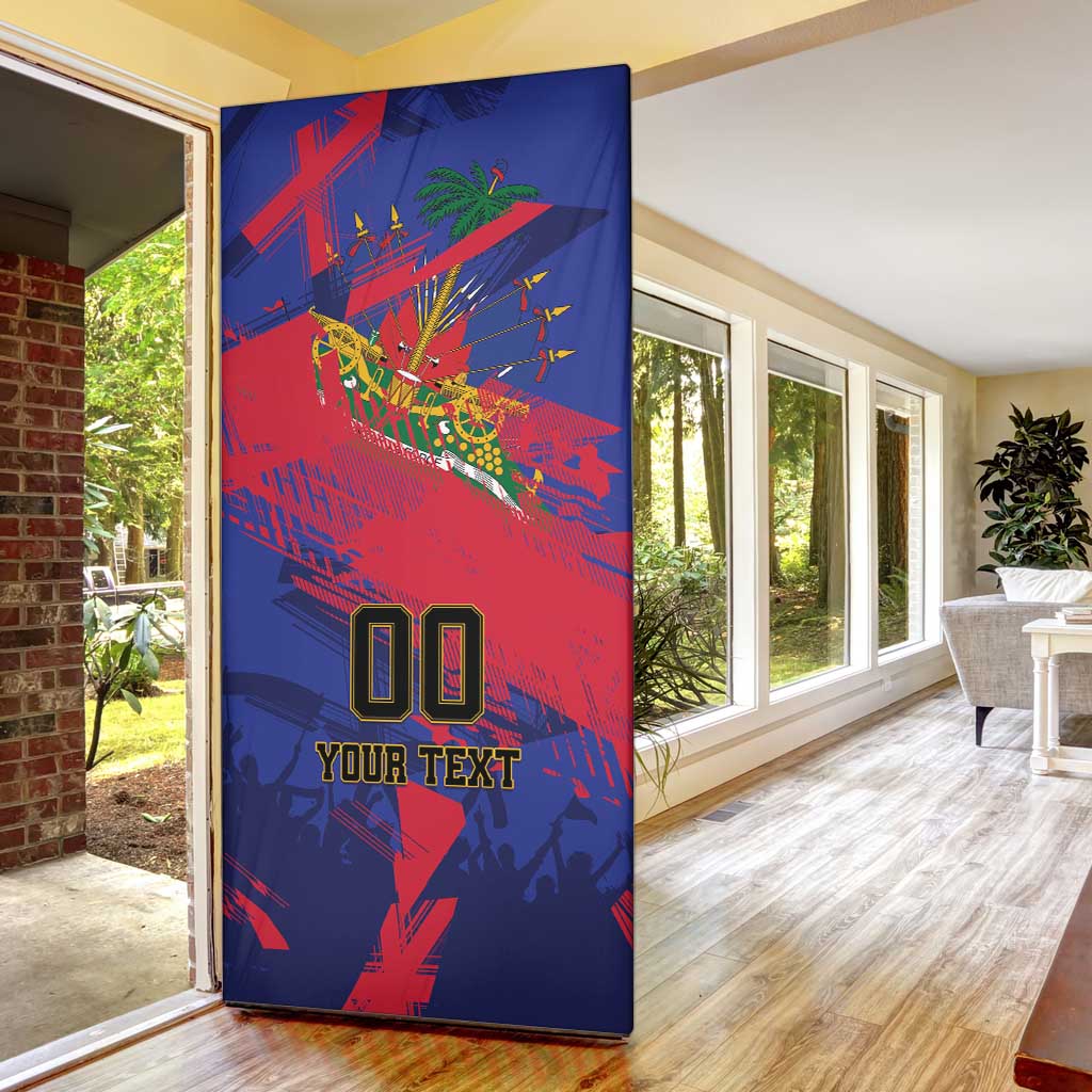 Custom Ekip Foutbol Ayiti 2026 Door Cover Haiti Grenadye Alaso - Wonder Print Shop
