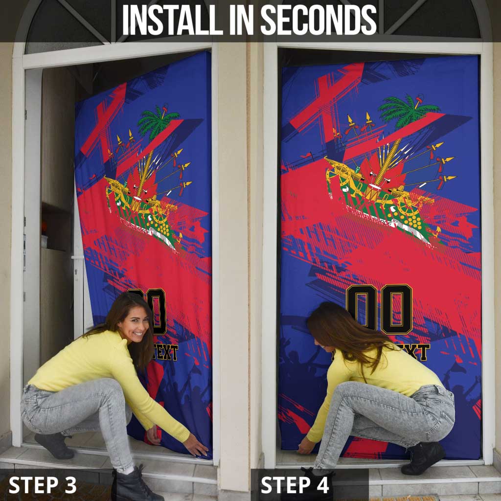Custom Ekip Foutbol Ayiti 2026 Door Cover Haiti Grenadye Alaso - Wonder Print Shop