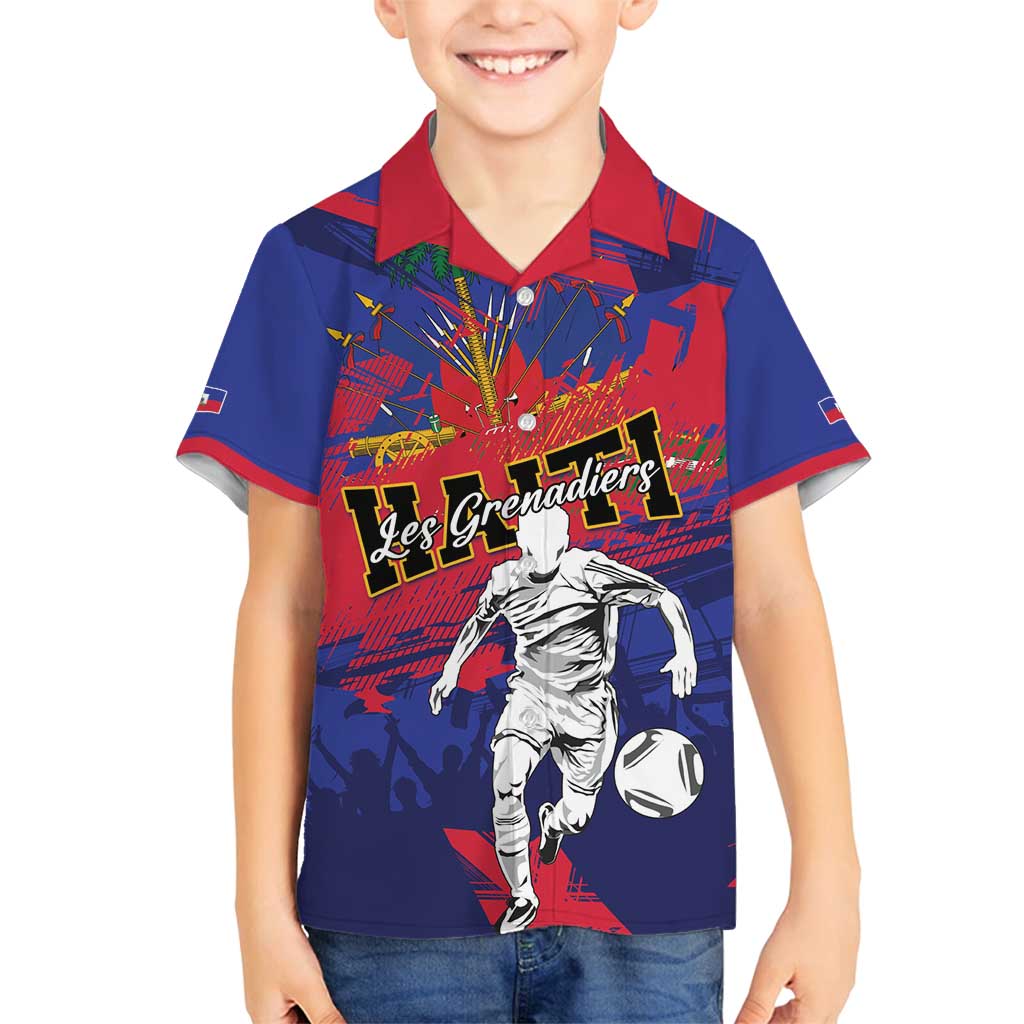 Custom Ekip Foutbol Ayiti 2026 Family Matching Summer Maxi Dress and Hawaiian Shirt Haiti Grenadye Alaso - Wonder Print Shop