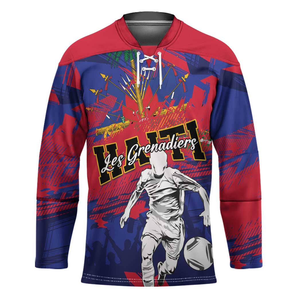 Custom Ekip Foutbol Ayiti 2026 Hockey Jersey Haiti Grenadye Alaso - Wonder Print Shop