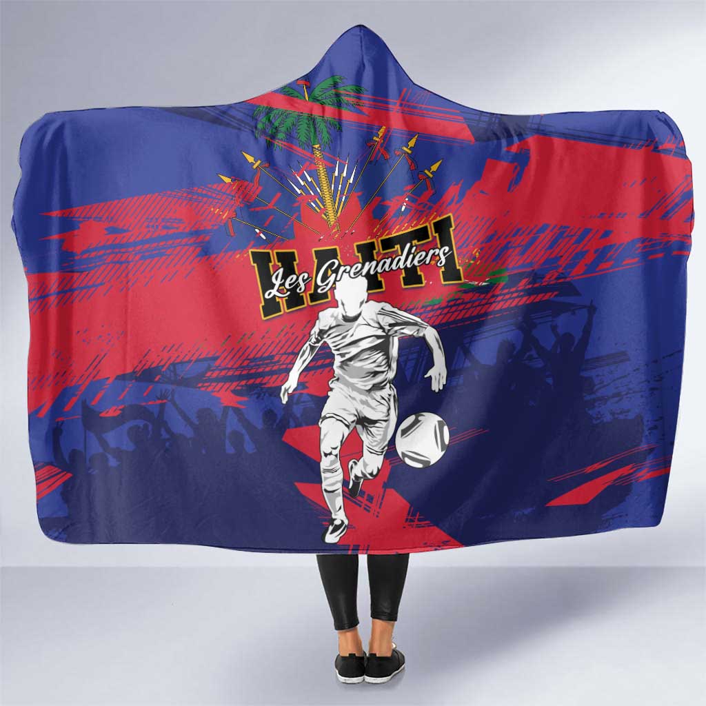 Ekip Foutbol Ayiti 2026 Hooded Blanket Haiti Grenadye Alaso - Wonder Print Shop