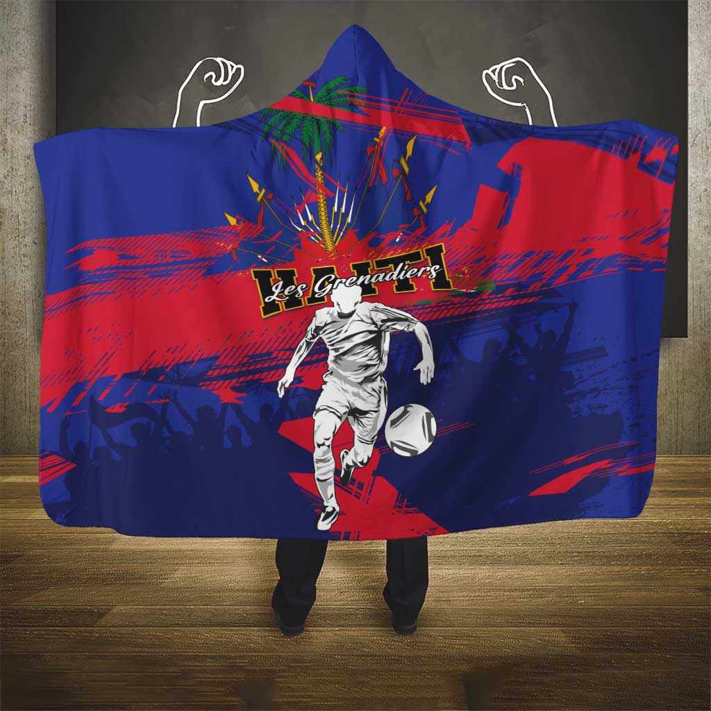 Ekip Foutbol Ayiti 2026 Hooded Blanket Haiti Grenadye Alaso - Wonder Print Shop